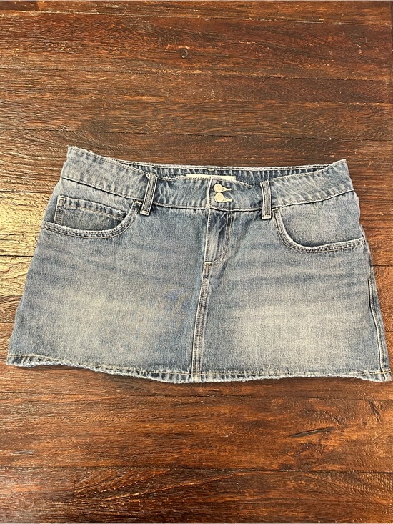 Hollister Dresses & Skirts - Hollister Vintage Y2K Denim Mini Skirt with Embroidery